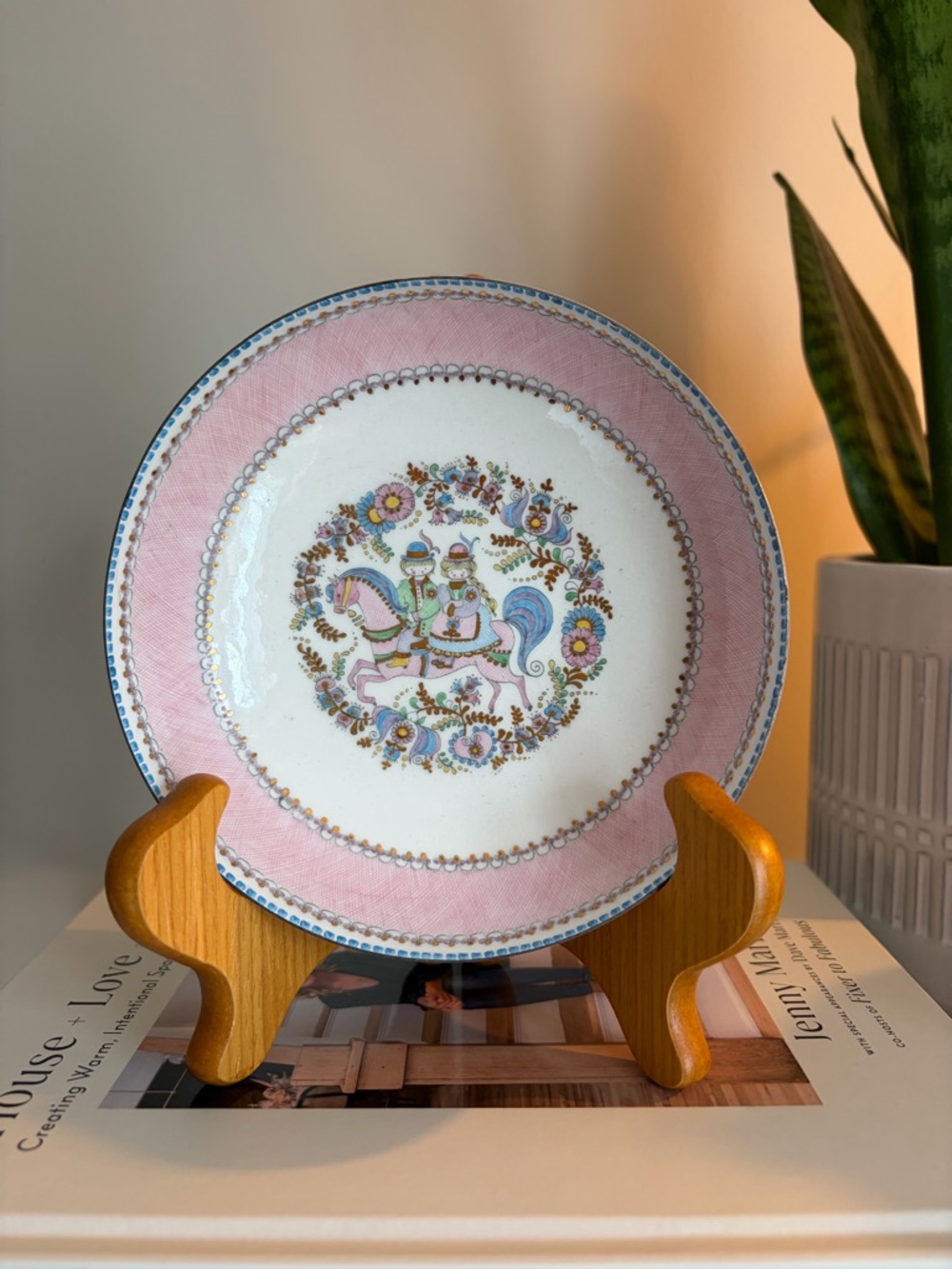Vintage Steinböck Email “Carousel” Enamel Metal Austrian Handpainted Small Dish